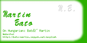 martin bato business card